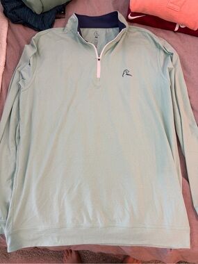 Rhoback Men's Mint Green Quarter-Zip Performance Pullover